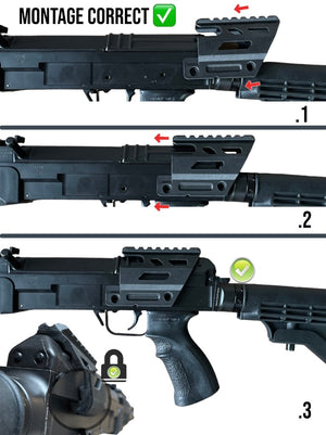 DATAC® VA-2 rear rail for VZ58 Sporter