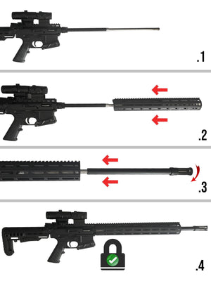 Garde main aluminium 15" M-LOK DATAC®FACTORY pour Pallas BA-15 22Lr.