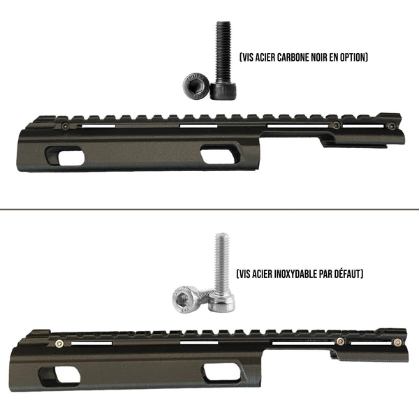 8" DATAC® Nylon Carbon Target Rail for Remington 1858 Pietta.