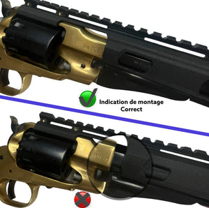 Rail Target DATAC® 6/1.2" Nylon Carbone pour Remington 1858 Pietta.