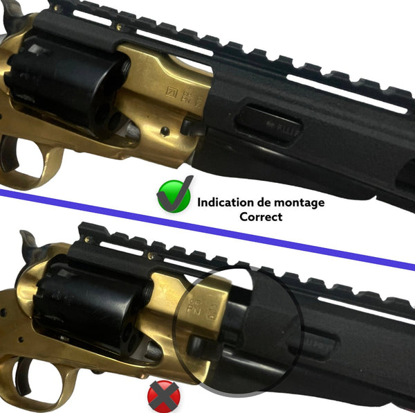 Target DATAC® 6/1.2" Nylon Carbon Rail for Remington 1858 Pietta.